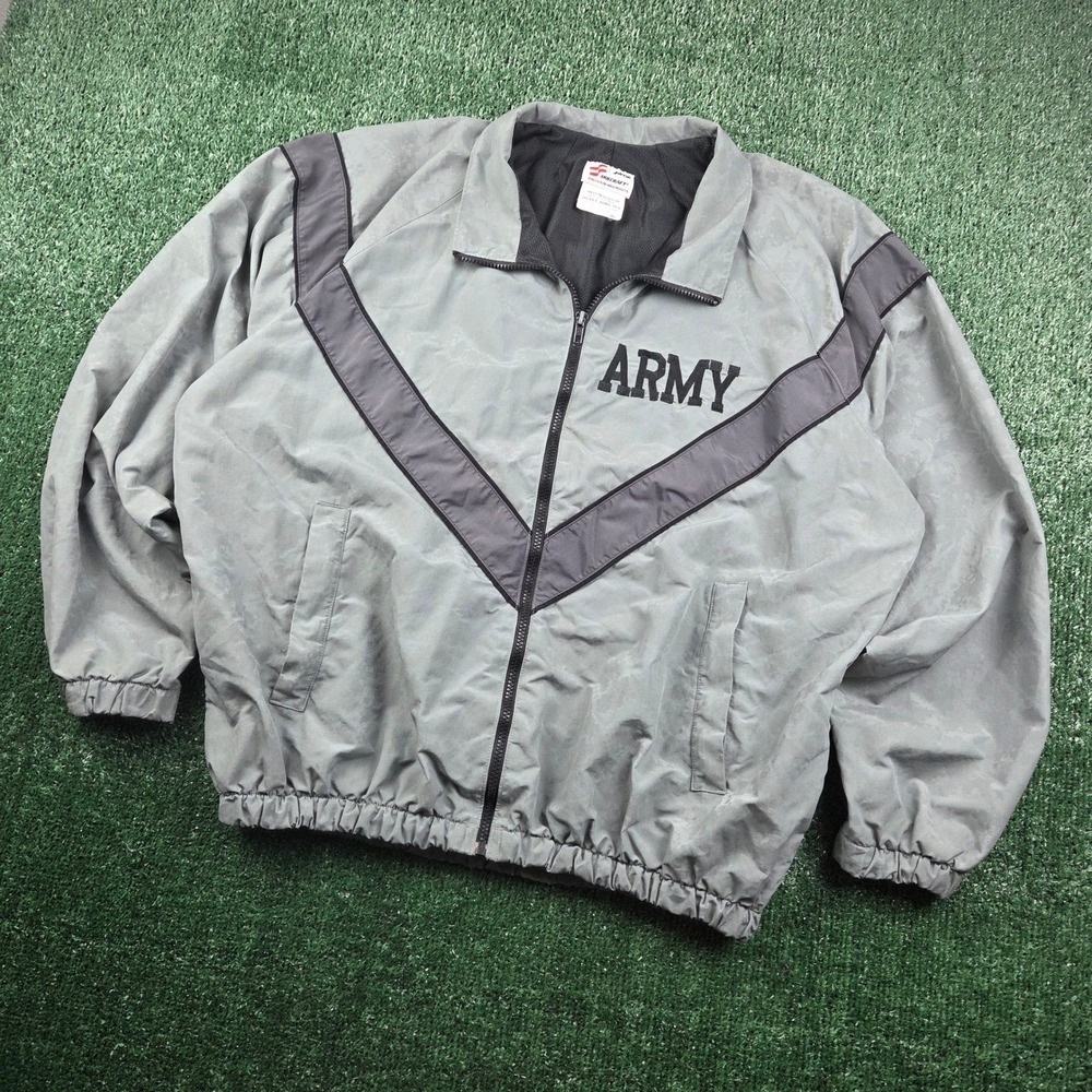 Skilcraft US Army PFU Jacket Mens Medium Regular Grey Digital Camo Windbreaker